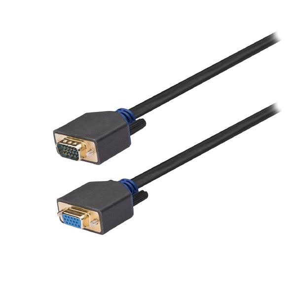 VGA-Verlängerungskabel VGA male - VGA female 2.00 m Anthrazit - handy.ch