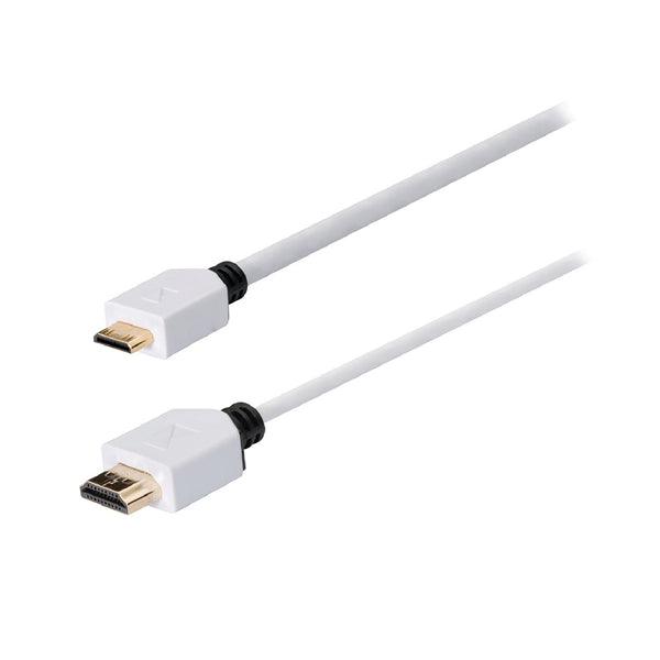 High Speed HDMI Kabel mit Ethernet HDMI Anschluss - HDMI Mini Stecker 1.00 m Weiss - handy.ch