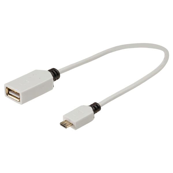 USB 2.0 Kabel Micro-B male - USB A female 0.20 m Weiss - handy.ch