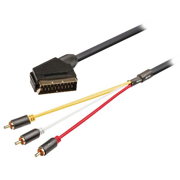 SCART-Kabel Scart-male - 3x RCA male 2.00 m Anthrazit - handy.ch