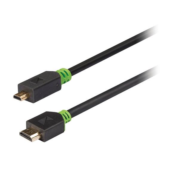 High Speed HDMI Kabel mit Ethernet HDMI Anschluss - HDMI Micro Stecker 2.00 m Anthrazit - handy.ch
