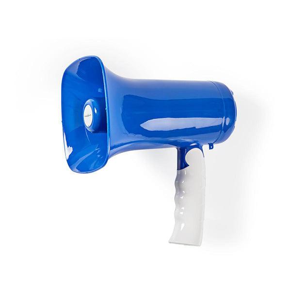 Megaphon | Maximale Reichweite: 300 m | max Lautstärke-Regler: 115 dB | Eingebautes Mikrofon | Eingebaute Sirene | Bluetooth® | Aufnahmefunktion | Blau / Weiss - handy.ch