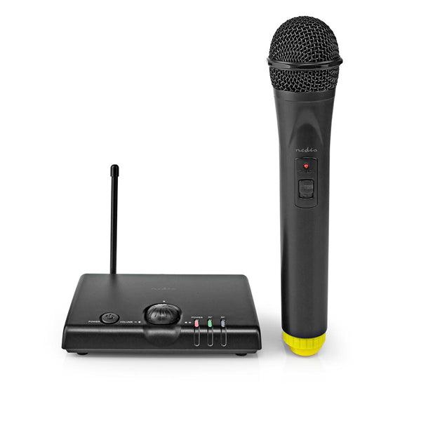 Wireless-Mikrofon-Set | 1 Kanal | 1 Mikrofon | Cardioid | 40 Hz - 15 kHz | 1500 Ohm | -97 dB | Lautstärke-Regler | Schwarz - handy.ch