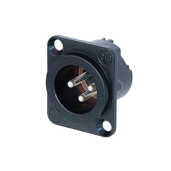 3-poliger Stecker Lötkelche schwarzes Metallgehäuse silberne Kontakte - handy.ch