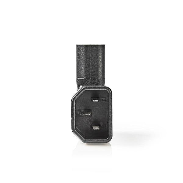 Extension Plug | IEC-320-C13 | IEC-320-C14 | Rechts abgewinkelt | Vernickelt | PVC | Schwarz | Umschlag | 1 Stück - handy.ch