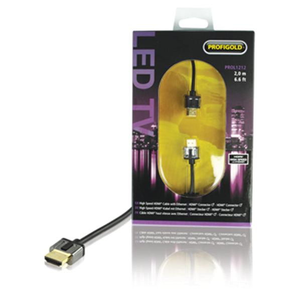 High Speed HDMI Kabel mit Ethernet HDMI Anschluss - HDMI Anschluss 1.00 m Schwarz - handy.ch