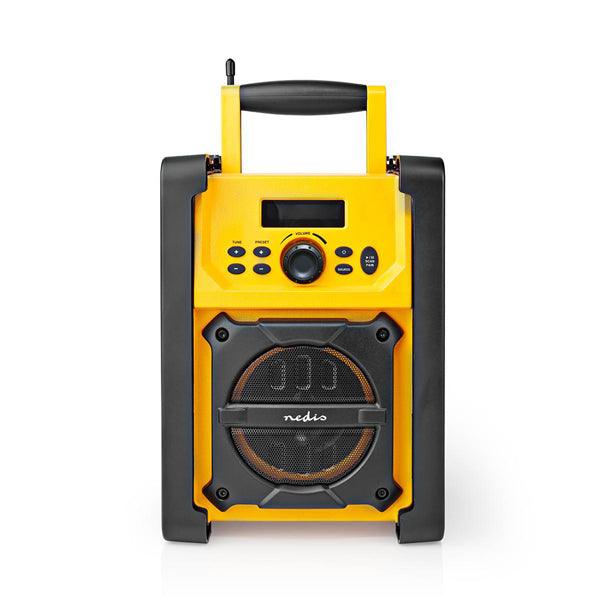 FM-Radio | Baustellenradio | FM | Batteriebetrieben / Netzstromversorgung | Digital | 15 W | Monitorgrösse: 2.2 " | Blau-weiss Monitor | Bluetooth® | IPX5 | Tragegriff | Gelb / Schwarz - handy.ch