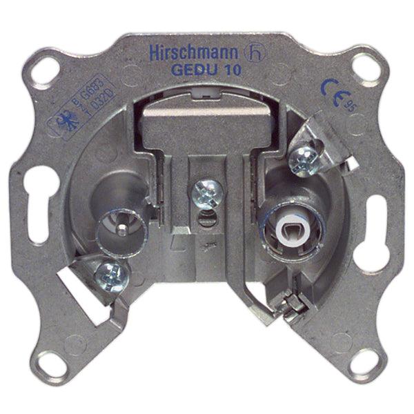 Antennensteckdose Durchgang 2.5 dB 2 Silber - handy.ch