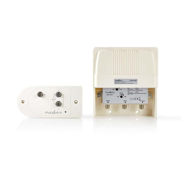 CATV-Verstärker | Verstärkung dBi (bei Antennenkabel): 25 dB | 174 - 694 MHz | Anzahl der Ausgänge: 2 | Verstärkungsregelung | Weiss - handy.ch