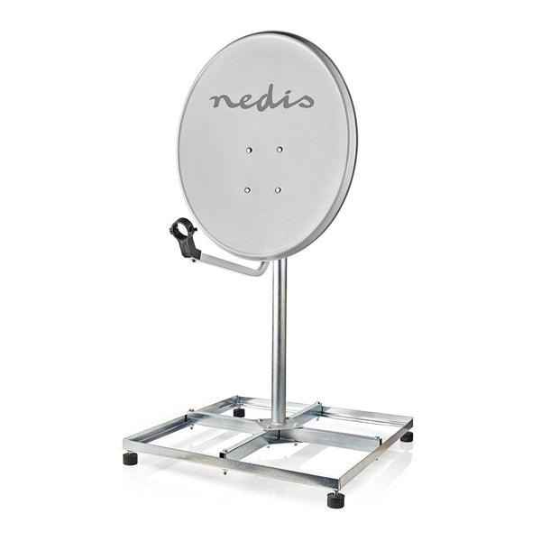 Satelliten Balkon Ständer | Mastlänge: 0.75 m | Maximale Schüsselgrösse: 90.0 cm | Bodenplattengrösse: 4 x 30 x 30 cm | Stahl | Silber - handy.ch