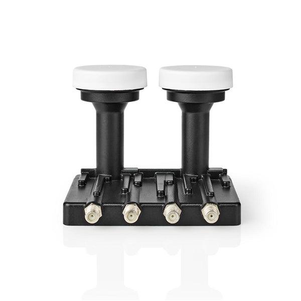 LNB | Quad Monoblock 6.0 ° | Ausgangsanschluss: 4x F-Connector | Rauschmass Bereich: 0.85 dB | Konversionsgewinn: 52 - 67 dB | Schwarz | Passend für: Astra+ / Hotbird - handy.ch