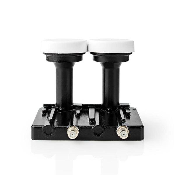 LNB | Twin Monoblock 4.3 ° | Ausgangsanschluss: 2x F-Stecker | Rauschmass Bereich: 0.85 dB | Konversionsgewinn: 52 - 66 dB | Schwarz | Passend für: Astra1+ / Astra3 - handy.ch