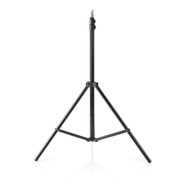 Foto-Studio-Licht-Ständer | Maximale Belastbarkeit: 2.5 kg | max Arbeitshöhe: 200 cm | 3 Segmente | Tragetasche enthalten | Stahl | Schwarz - handy.ch