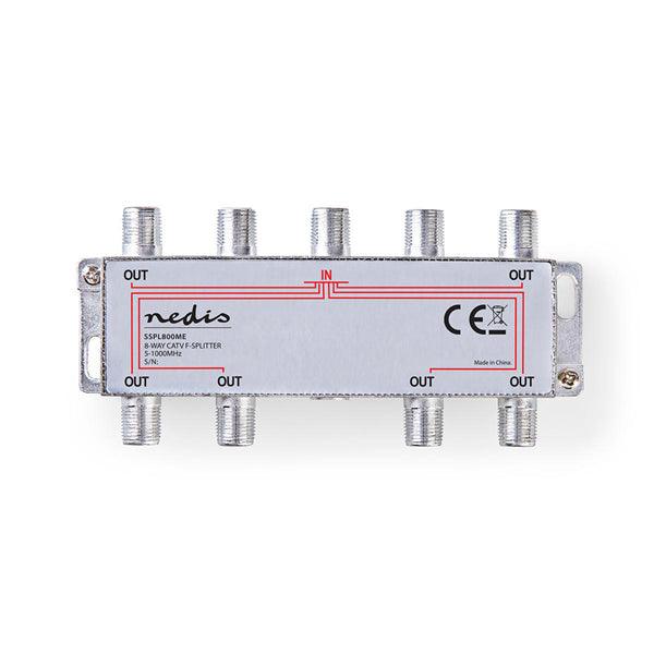CATV-Splitter | 5 - 1000 MHz | Einführungsverlust: 11.0 dB | Anzahl der Ausgänge: 8 | 75 Ohm | Zink - handy.ch