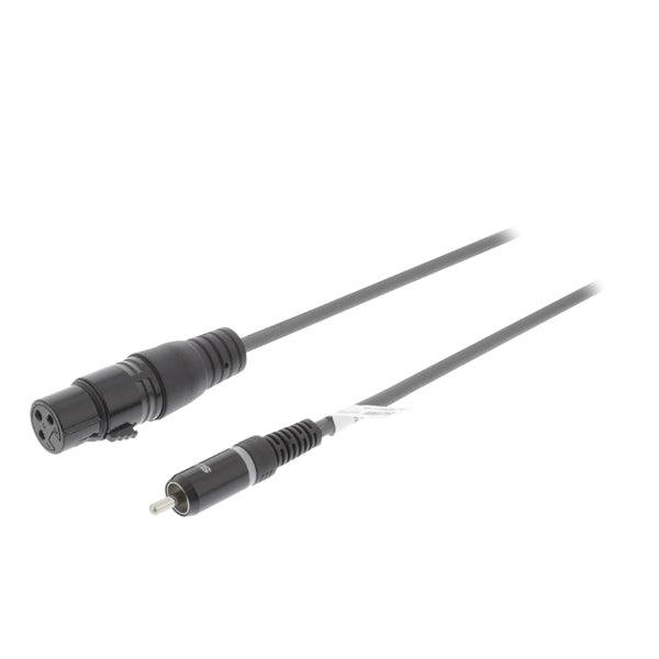 XLR-Kabel mono XLR 3-pol female - RCA male 1.5 m Dunkelgrau - handy.ch