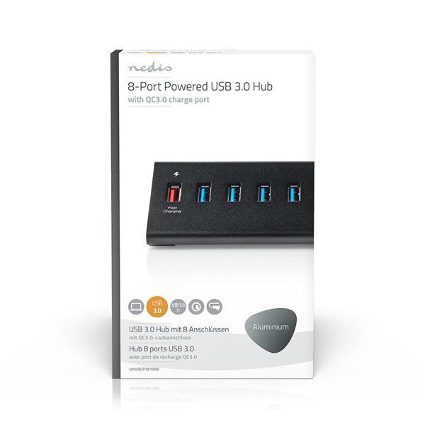 USB-Hub | USB Micro-B Buchse | USB-A Buchse | 8-Port port(s) | QC3.0 / USB 3.2 Gen 1 | Netzstromversorgung / Stromversorgung über USB | 5 Gbps | 8x USB - handy.ch