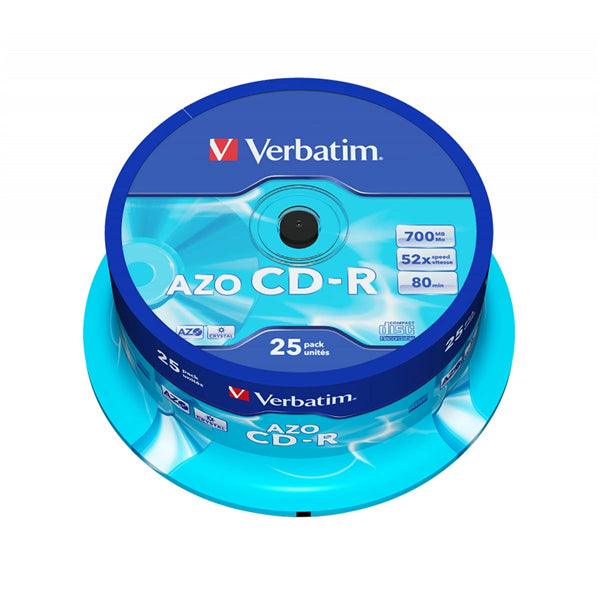 CD-R AZO Crystal 700 MB 52x 25 Stück Spindel - handy.ch