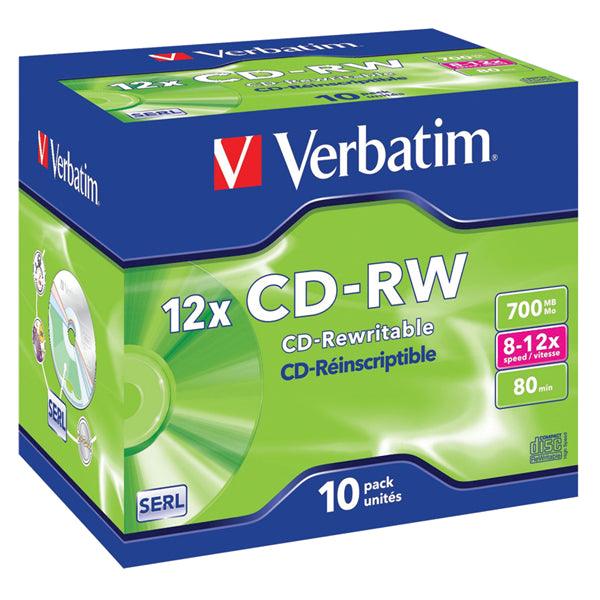 CD-RW 8-12x 700MB 10 Stück Jewel Case Matt Silber - handy.ch
