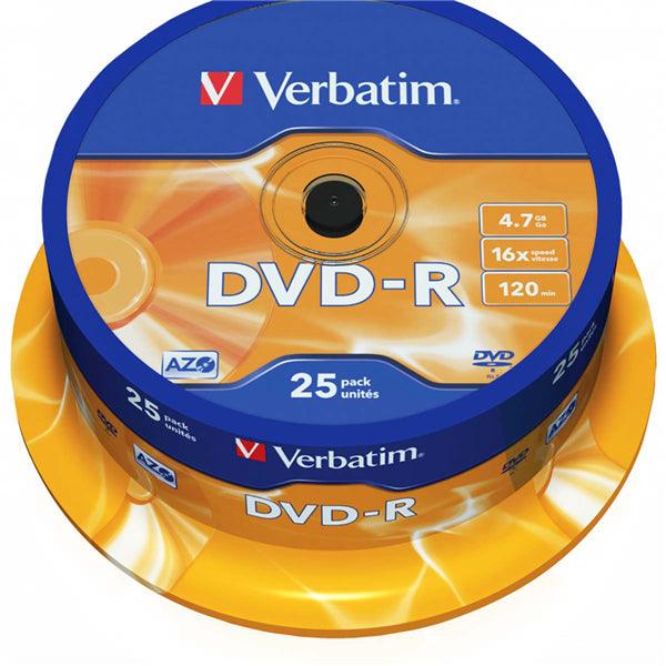 DVD-R AZO 16x 4.7GB 25 Stück Spindel Matt Silber - handy.ch