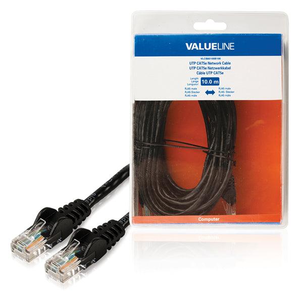 CAT5e UTP-Netzwerkkabel RJ45 (8P8C) male - RJ45 (8P8C) male 10.0 m Schwarz - handy.ch