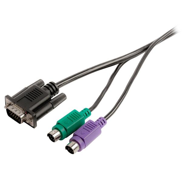 VGA-Kabel VGA male + 2x PS2 male - VGA male + 2x PS/2 male 2.00 m Schwarz - handy.ch