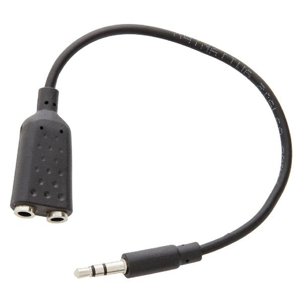 Stereo-Audiokabel 3.5 mm male - 2x 3.5 mm female 0.20 m Schwarz - handy.ch