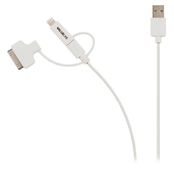 3-in-1-Sync und Ladekabel USB A male - Micro-B male 1.00 m Weiss - handy.ch