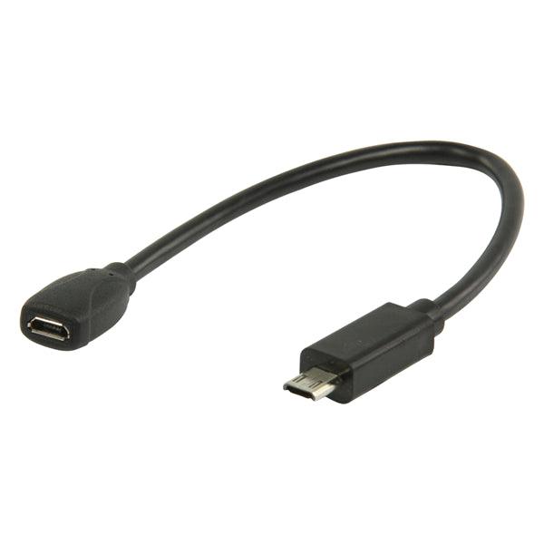MHL-Kabel USB Micro B 11-pol male - USB Micro B 5-pol female 0.20 m Schwarz - handy.ch