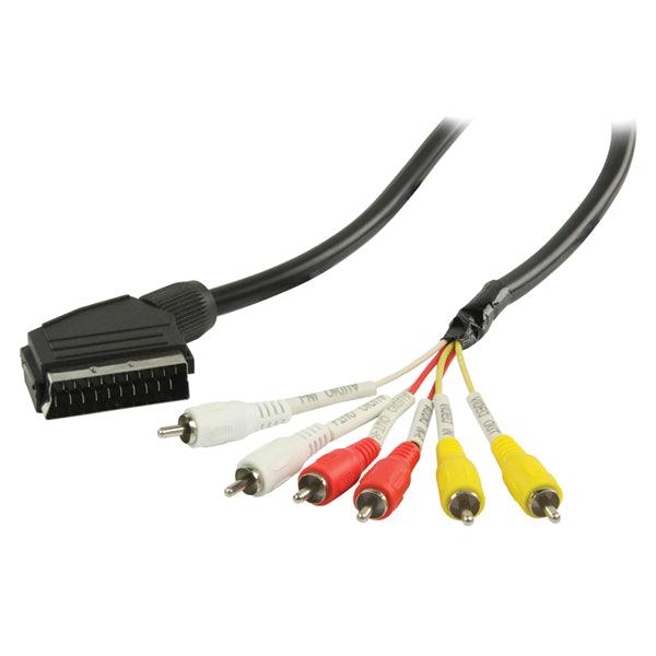 SCART-Kabel Scart-male - 6x RCA male 2.00 m Schwarz - handy.ch