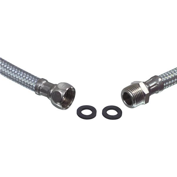 Zulaufschlauch Metall 1/2 Zoll gerade - 1/2 Zoll gerade 75 bar 90 °C 1.00 m - handy.ch