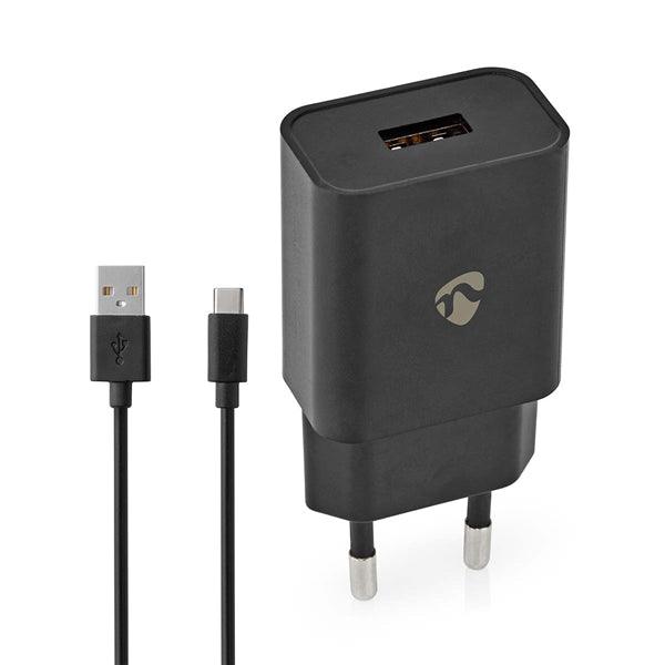 Netzladegerät | 12 W | Schnellladefunktion | 1x 2.4 A A | Anzahl der Ausgänge: 1 | USB-A | USB Type-C (Lose) Kabel | 1.00 m | Single Voltage Output - handy.ch