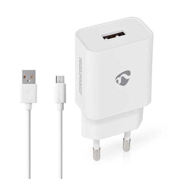 Netzladegerät | 12 W | Schnellladefunktion | 1x 2.1 A A | Anzahl der Ausgänge: 1 | USB-A | Micro USB (Lose) Kabel | 1.00 m | Single Voltage Output - handy.ch