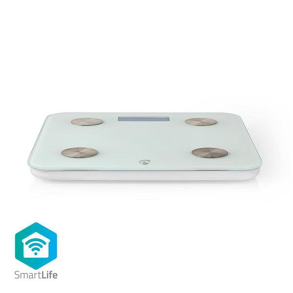 WIFI-SmartLife-Personenwaage | Wi-Fi | BMR / Fett / Gebeine / Gewicht / Muskeln / Wasser | 8 | Max Last: 180 kg | Android / IOS | Glas | Weiss - handy.ch