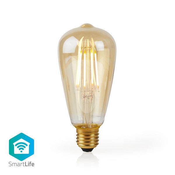 SmartLife LED Filament Lampe | Wi-Fi | E27 | 500 lm | 5 W | Warmweiss | 2200 K | Glas | Android / IOS | ST64 | 1 Stück - handy.ch
