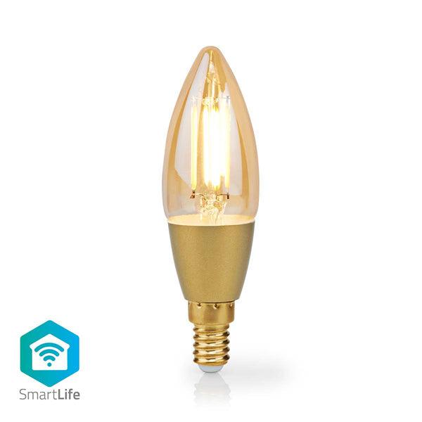 SmartLife LED Filament Lampe | Wi-Fi | E14 | 470 lm | 4.9 W | Warmweiss | 1800 - 3000 K | Glas | Android / IOS | Kerze | 1 Stück - handy.ch