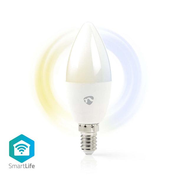 SmartLife-LED-Glühbirne | Wi-Fi | E14 | 350 lm | 4.5 W | Kaltweiss / Warmweiss | 2700 - 6500 K | Energieklasse: G | Android / IOS | Kerze | 1 Stück - handy.ch