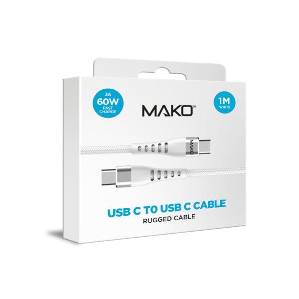 USB-C -> USB-C 1.0m 60W Nylon weiss - handy.ch