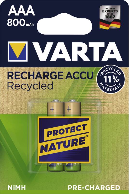 RECHARGE ACCU Recycled AAA 800mAh Blister 2