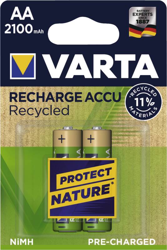 RECHARGE ACCU Recycled AA 2100mAh Blister 2