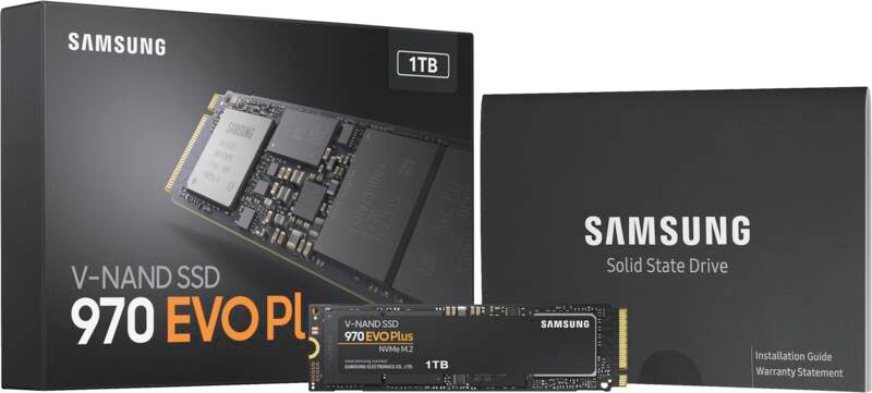 SSD 970 EVO Plus 1TB PCIe Gen3x4 M2.2280 NVMe 1.3 V-NAND