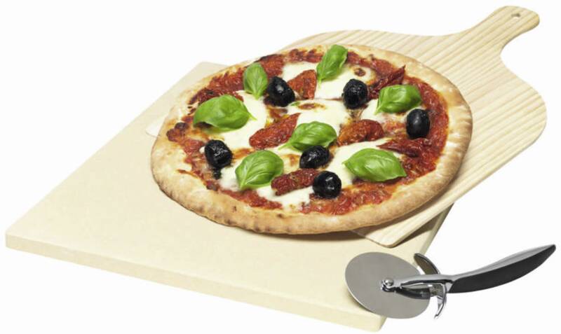 Pizzastein inkl. Pizzaschneider E9OHPS1