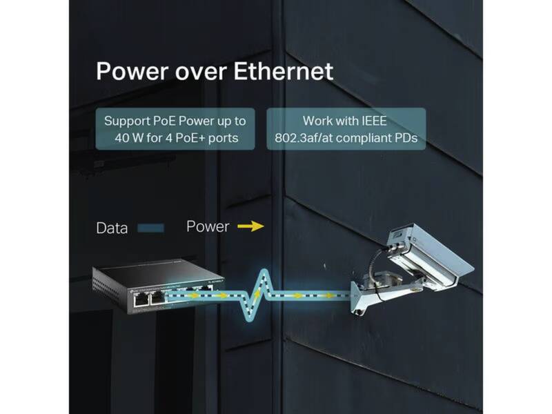 TL-SG1005LP 5-Port-Gigabit-Desktop-Switch mit 4-Port-PoE+