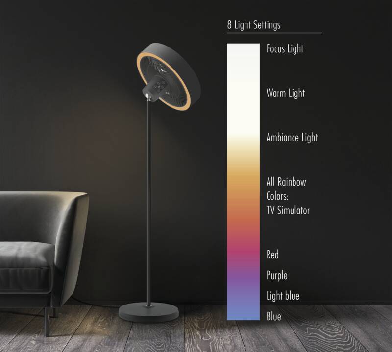 Standventilator mit Licht Ambiance