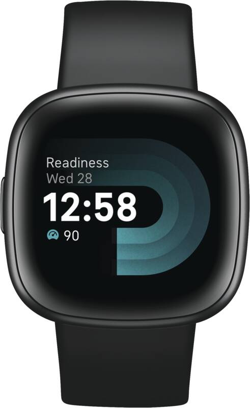 Versa 4, Aluminium, schwarzes Armband