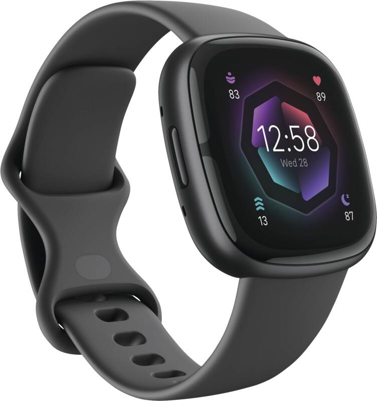 Sense 2, Aluminium, nachtgraues Armband