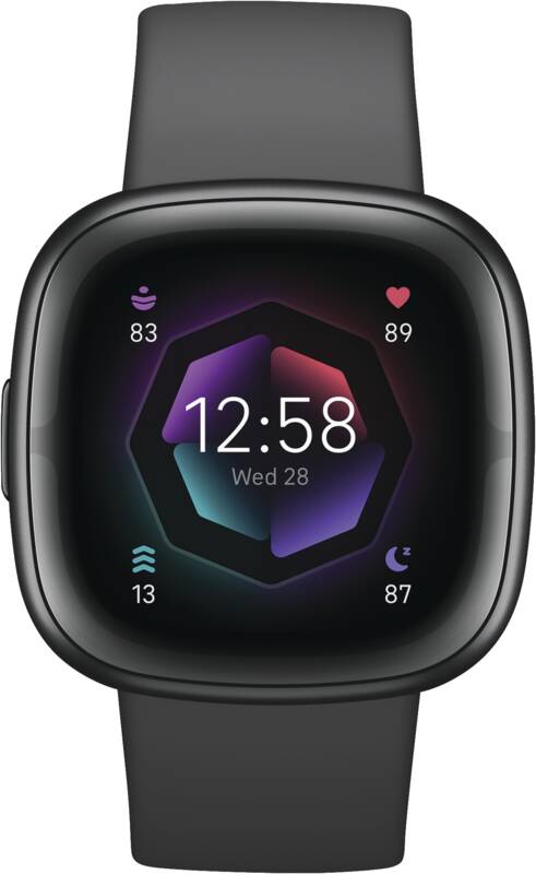 Sense 2, Aluminium, nachtgraues Armband