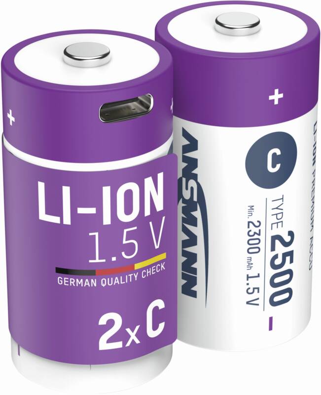 Li-Ion Akkus Baby C Typ 2500 (min. 2300 mAh) 2er Karton