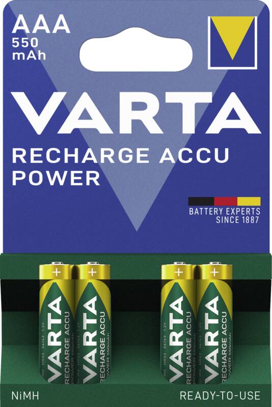 RECHARGE ACCU Power AAA 550mAh Blister 4