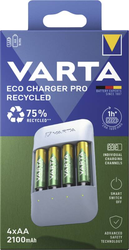 Eco Charger Pro Recycled 4x AA 2100mAh