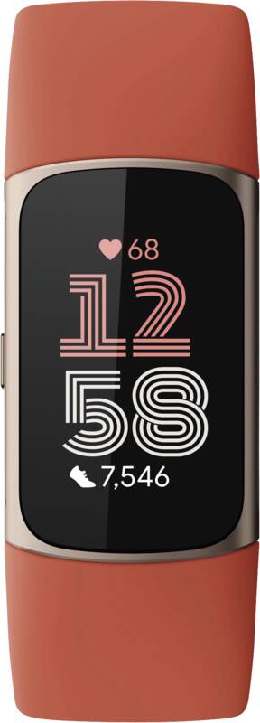 Charge 6, coralfarbenes Armband